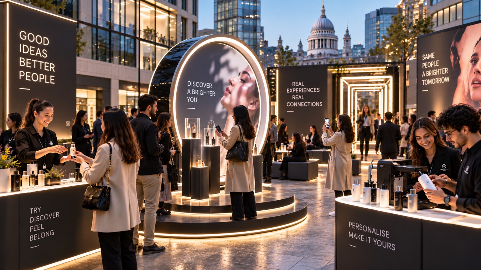 Live brand activation where customers discover and experience products in an immersive setting